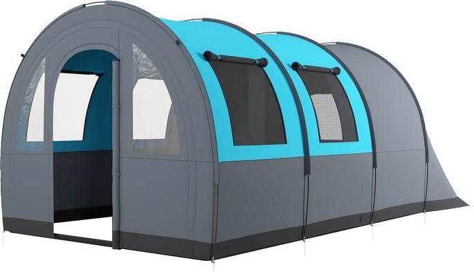 Actual product image Swisshandel24 Tunnelzelt Campingzelt für 6 Personen, 2 Räume, 3000mm Wassersäule (Tunnel tent, 6 persons)