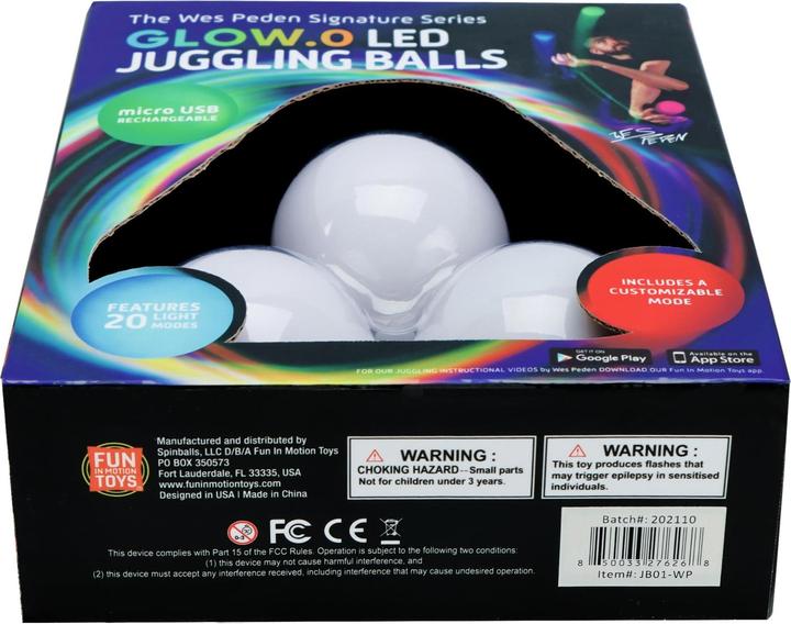 Actual product image Spin Balls Juggling Ball Set of 3 with LED