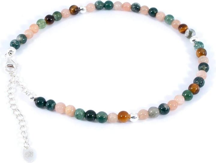 Image du produit Balibay Terrea (œil de tigre, Pierre de lune, Agate de mousse, Argent sterling 925, Pierre précieuse, Agate, 22 cm)