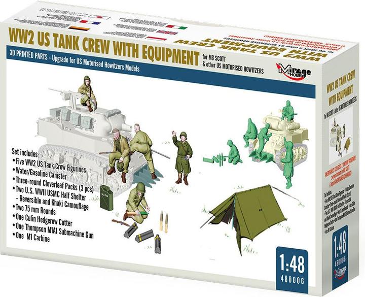 Image du produit Mirage Hobby WW2 US TANK CREW WITH EQUIPMENT for M8 SCOTT & other US MOTORISED HOWITZERS