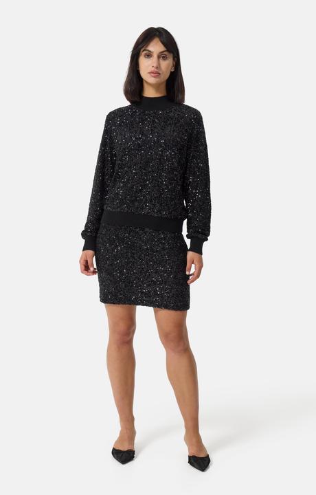 Actual product image Cash-Mere Wolle Kaschmir Rock mit Pailletten (L)
