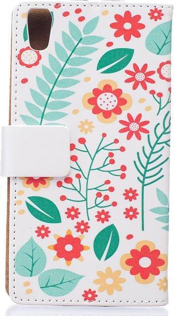 Produktbild MU Style Case aus Leder mit Blumen und Blätter (Blackberry DTEK50)