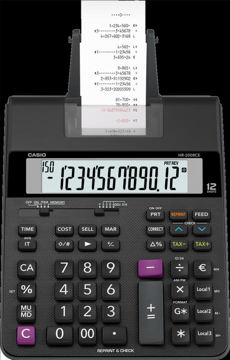 Produktbild Casio Druckender Tischrechner HR 200 RCE (Batterien)