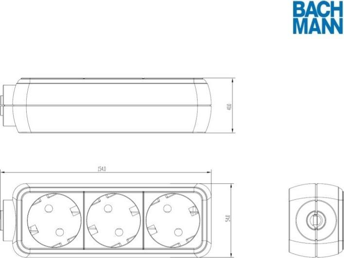 Produktbild Bachmann Selly (3 x, CEE 7/3, 1.50 m)
