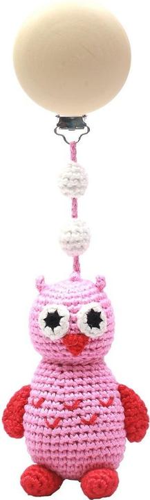 Actual product image nature Zoo natureZOO Crocheted pram mobile, pink owl
