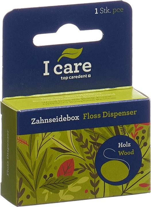 Top Caredent Holz Zahnseidebox mit Naturzahnseide Kardamom & Bienenwachs (25 m)