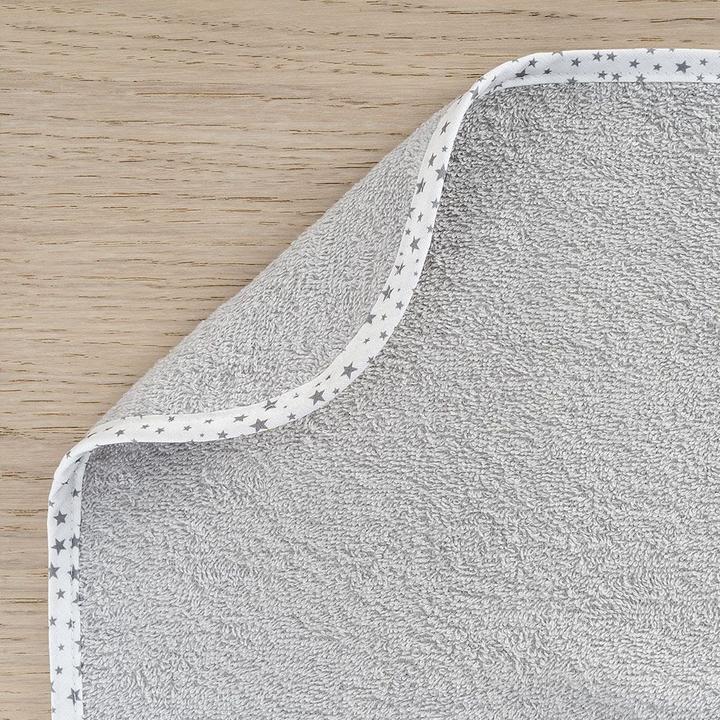 Actual product image Bib set of 2 giant bibs with press studs - Grey Light grey