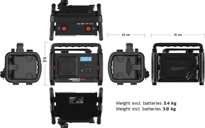 Actual product image PerfectPro Rockbox (FM, DAB+, Bluetooth)