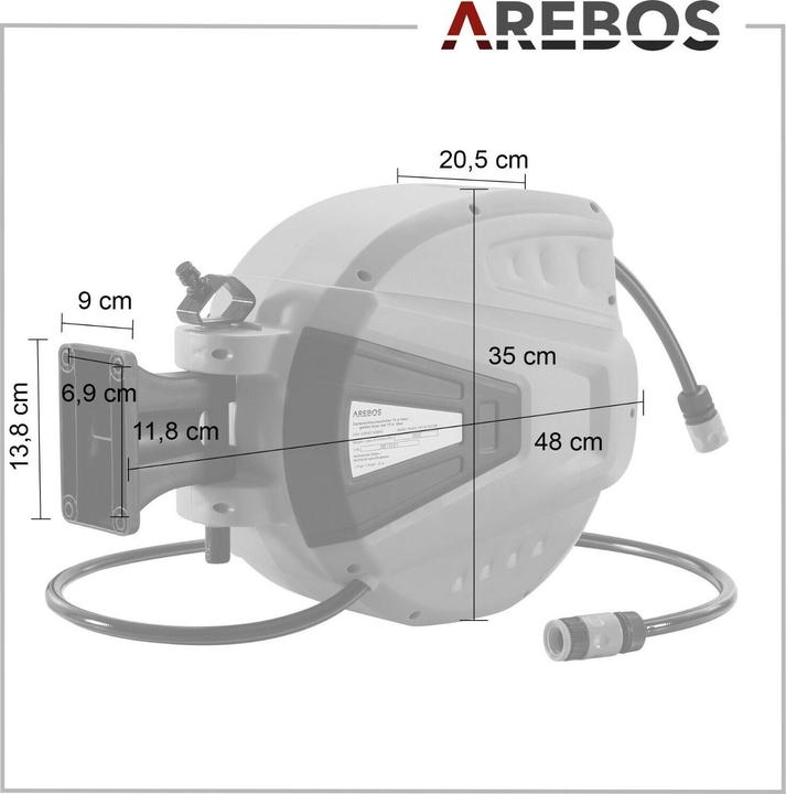 Produktbild Arebos Gartenschlauchaufroller (15 m)