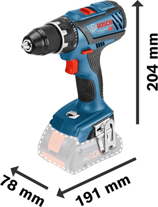Produktbild Bosch Professional Akku-Bohrschrauber GSR 18V-28, 2 x Akkus GBA 18V, Schnellladegerät GAL 18V-40 (Akkubetrieb)