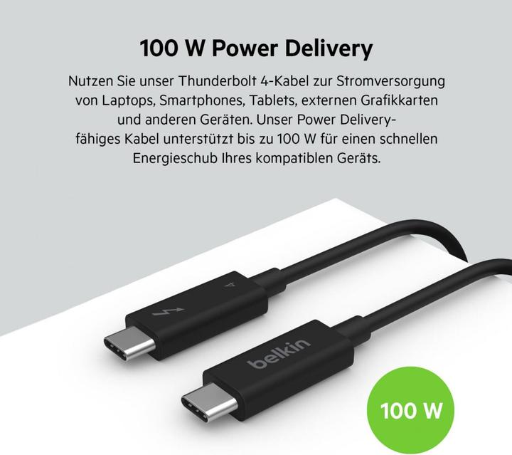 Actual product image Belkin USB C – USB C (1 m, USB 4.0, 100 W)