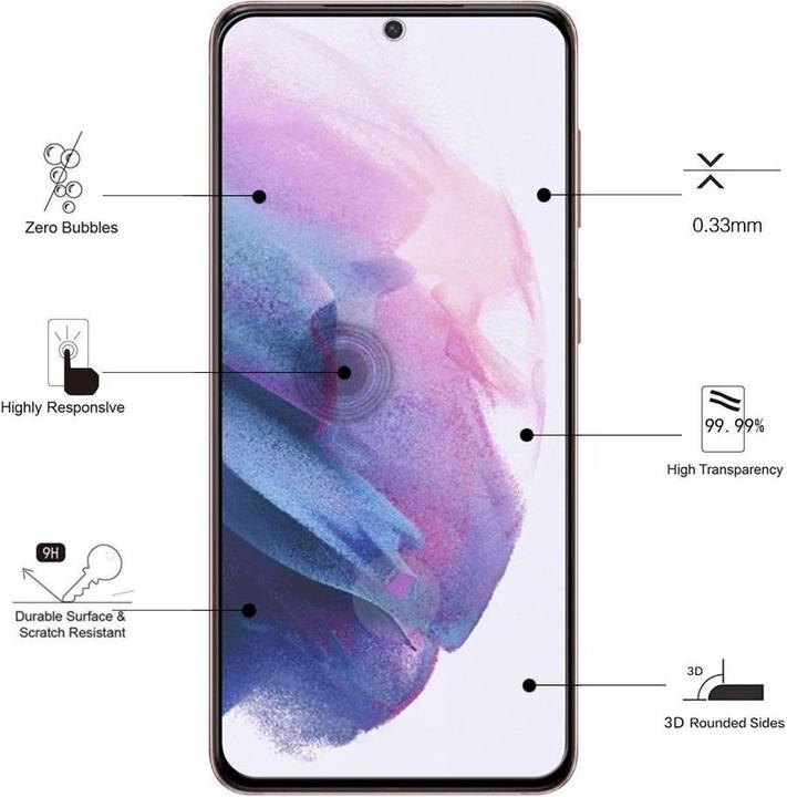 Actual product image Eiger Mountain Glass Clear Edge (1 Piece, Samsung Galaxy S21+)