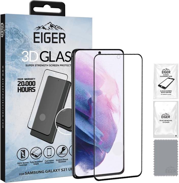 Actual product image Eiger Mountain Glass Clear Edge (1 Piece, Samsung Galaxy S21 Ultra)