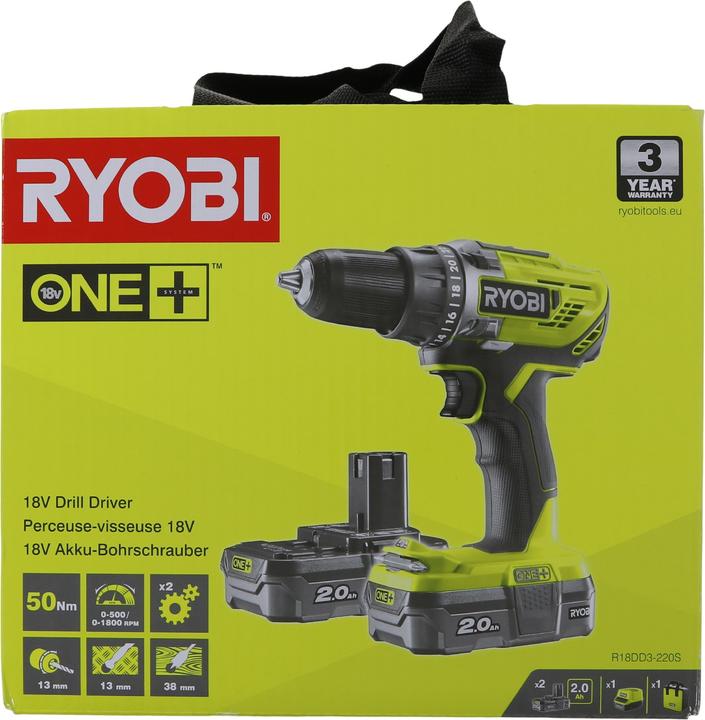 Ryobi R18DD3-220S cordless drill driver (Rechargeable battery operated)