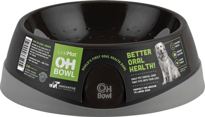 Produktbild LickiMat LICKI MAT - Dog Bowl Oral Hygiene Bowl M Black Ø22X7,2Cm - (645.5210)