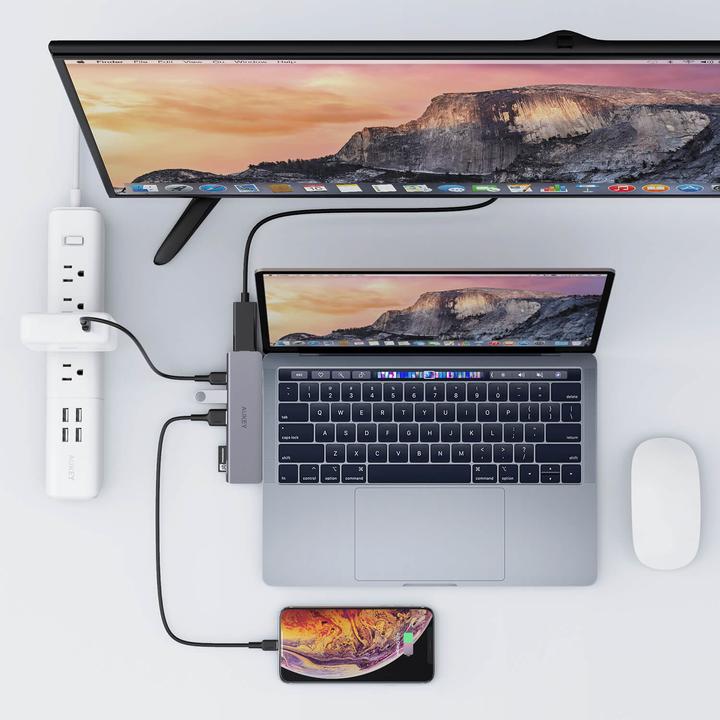 Actual product image Aukey CB-C76 (USB-C, 7 Ports)