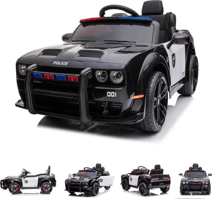 Image du produit Es-toys Véhicule pour enfants - Voiture électrique "Dodge Challenger Police" sous licence - batterie (12 V)