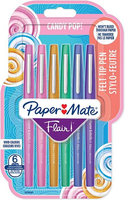 Paper Mate Faserschreiber Flair (Mehrfarbig, 6 x)
