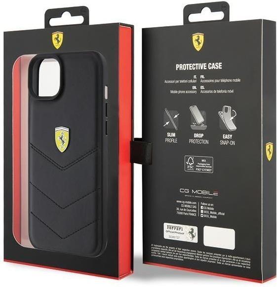 Image du produit Ferrari FEHCP15MRDUK iPhone 15 Plus 6.7" czarny/black hardcase Quilted Metal Logo (Apple iPhone 14 Plus, Apple iPhone 15 Plus)