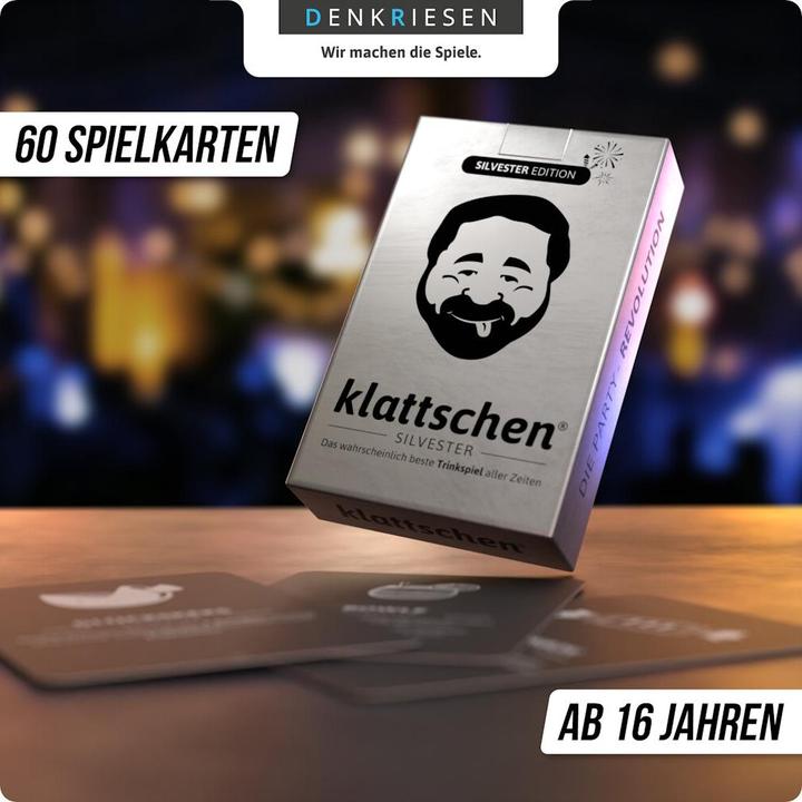 Actual product image Denkriesen - klattschen® - SILVESTER EDITION "Probably the best drinking game of all time"