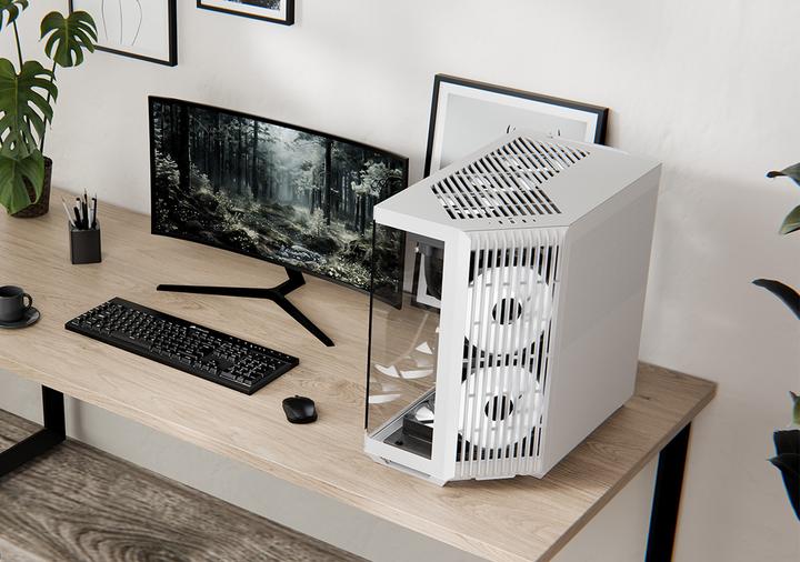 Immagine prodotto APNX Case per PC V1, midi tower, ATX, vetro temperato - bianco (ATX)