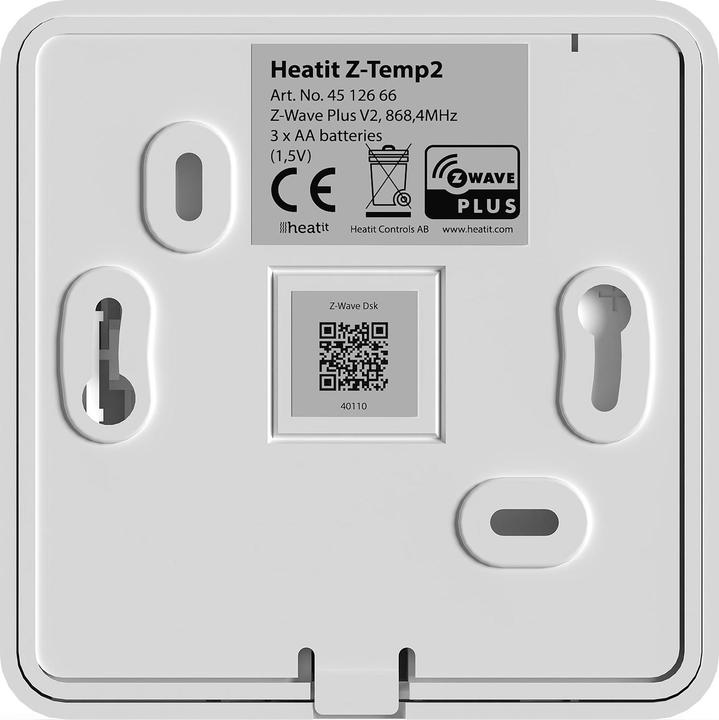Produktbild Heatit Z-Temp2 thermostat - battery RAL 9003