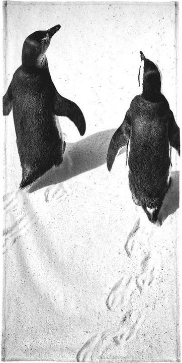 Actual product image Juniqe Journey Through Snow - Penguins (70 x 140 cm)