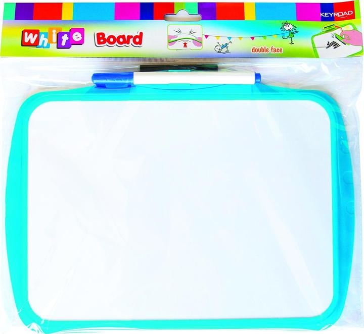 Keyroad dry wipe board for children, with marker, 25 x 18 cm, mixed colours