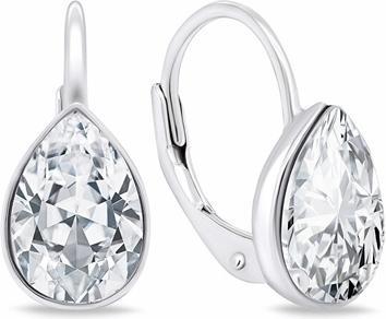 Brilio Silver - Original silver earrings with zircons EA671W