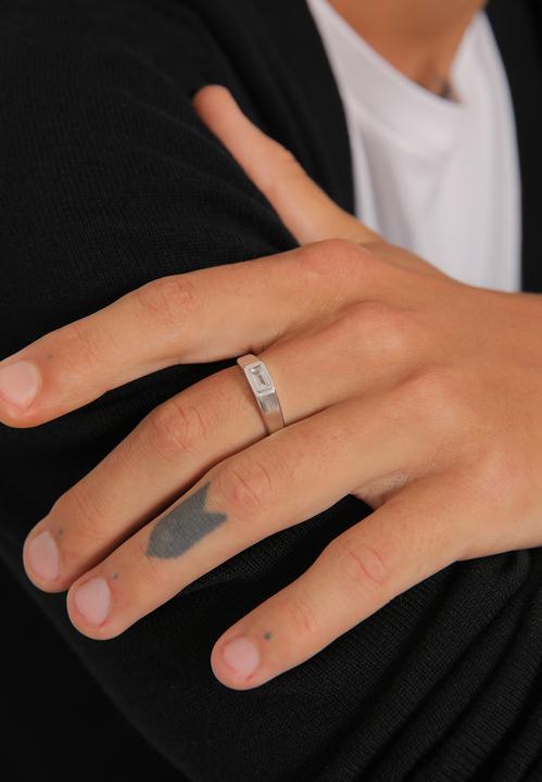 Produktbild Kuzzoi Ring Herren Topas Schlicht Elegant 925 Silber (62, 925 Silber)