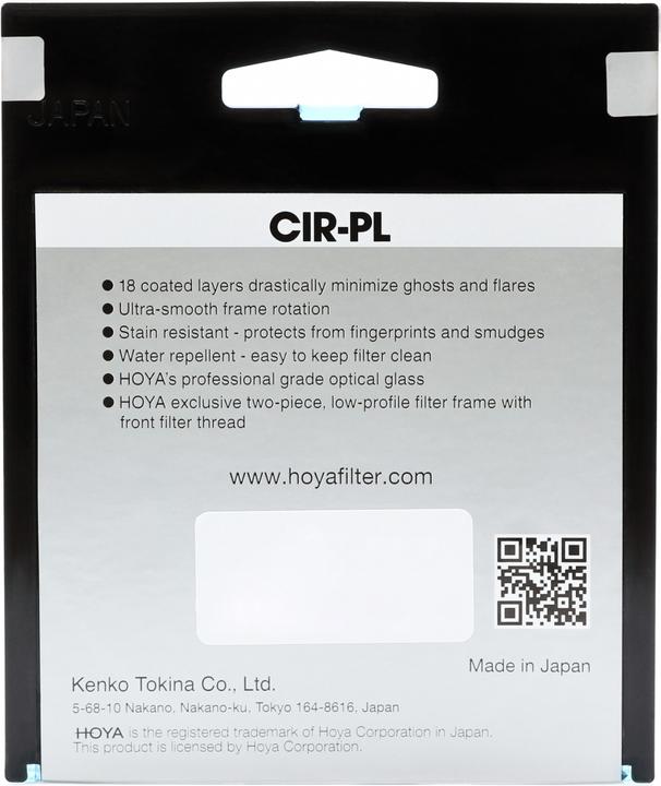 Actual product image Hoya Fusion One CIR-PL Filter (52 mm, Polarizing filter)