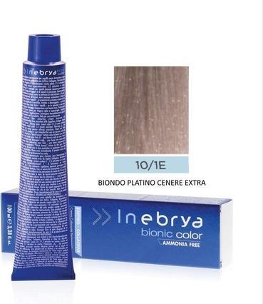 Actual product image Inebrya Color ASH Hair Coloring Cream - Professional cream hair colour 100 ml 10/1E Blonde Platinum (10, 1E Blonde Platinum Ash Extra)