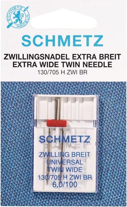 Produktbild Schmetz Doppel-Nähmaschinennadeln Stärke 100/6,0 silberfarbig