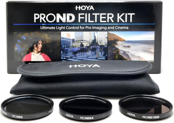 Image du produit Hoya PRO ND Filter Kit 8/64/1000 Filterset (77 mm, Filtre gris neutre)