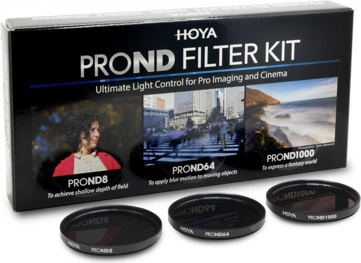 Image du produit Hoya PRO ND Filter Kit 8/64/1000 Filterset (77 mm, Filtre gris neutre)