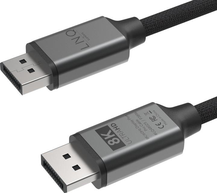 Produktbild LINQ Connects DisplayPort Stecker -> DisplayPort Stecker LQ48025 grey (2 m, DisplayPort)