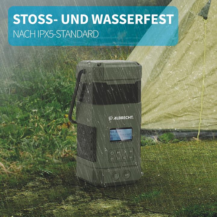 Productafbeelding Albrecht DR 114 DAB+ noodbuitenradio met campinglampje (DAB+, VHF, Bluetooth)