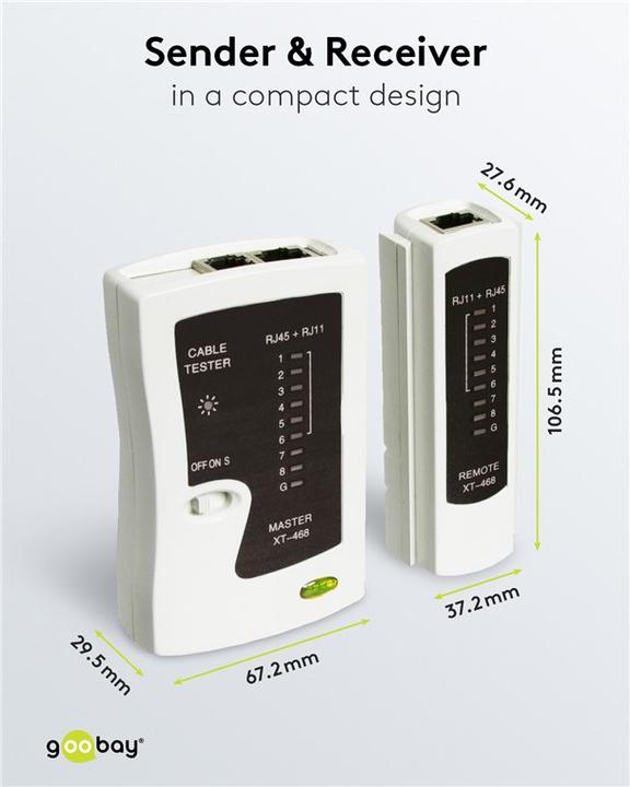 Produktbild Goobay Netzwerk Kabeltester
