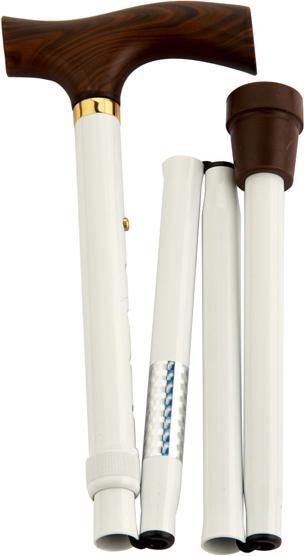 Gastrock Canne pliante pour aveugle avec poignée Fritz en bois dur