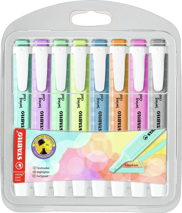 Produktbild STABILO swing cool Pastel Textmarker (Pastel, 4 mm, 8 x)