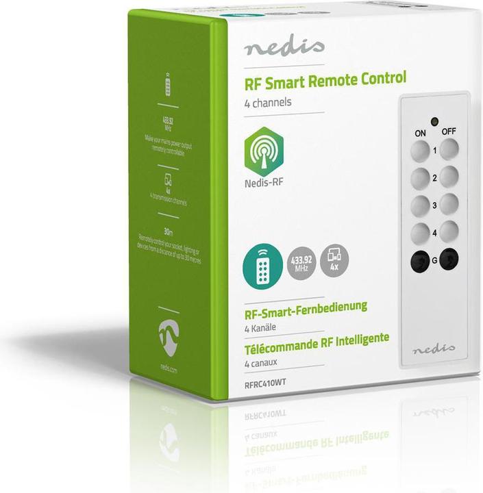 Actual product image Nedis RF remote control | 4 channels | Programmable buttons (Universal remote control, Radio Frequency (RF))