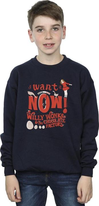 Produktbild Willy Wonka & the Chocolate Factory Verruca Salt I Want It Now Sweatshirt Jungen (140, 146)