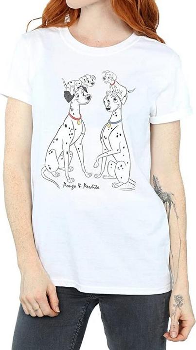 101 Dalmatians Pongo und Perdita BaumwollBoyfriend TShirt (L)