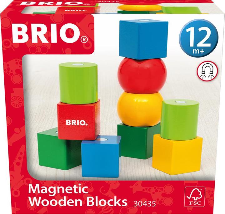Immagine prodotto Ravensburger BRIO - 30435 Blocchi magnetici in legno | Blocchi di legno per bambini dai 12 mesi in su