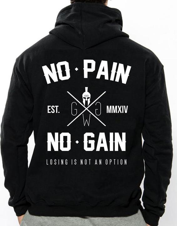 Gym Generation No Pain No Gain Hoodie Black (XL)
