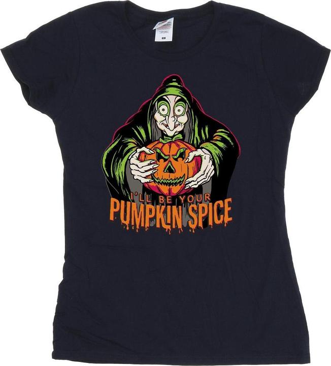 Actual product image Disney Womens/Ladies Pumpkin Spice Evil Queen Villains Cotton T-Shirt (XL)