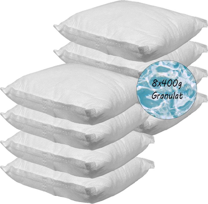 Produktbild Mojawo 8 x 400 Gramm Luftentfeuchter Nachfüllpack Vliesbeutel Granulat