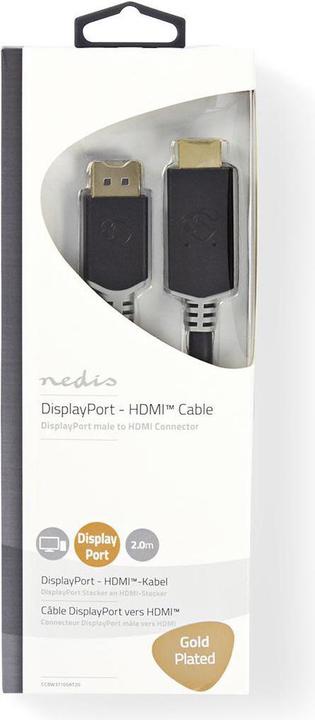 Produktbild Nedis CCBW37100AT (2.0M) (2 m, DisplayPort)