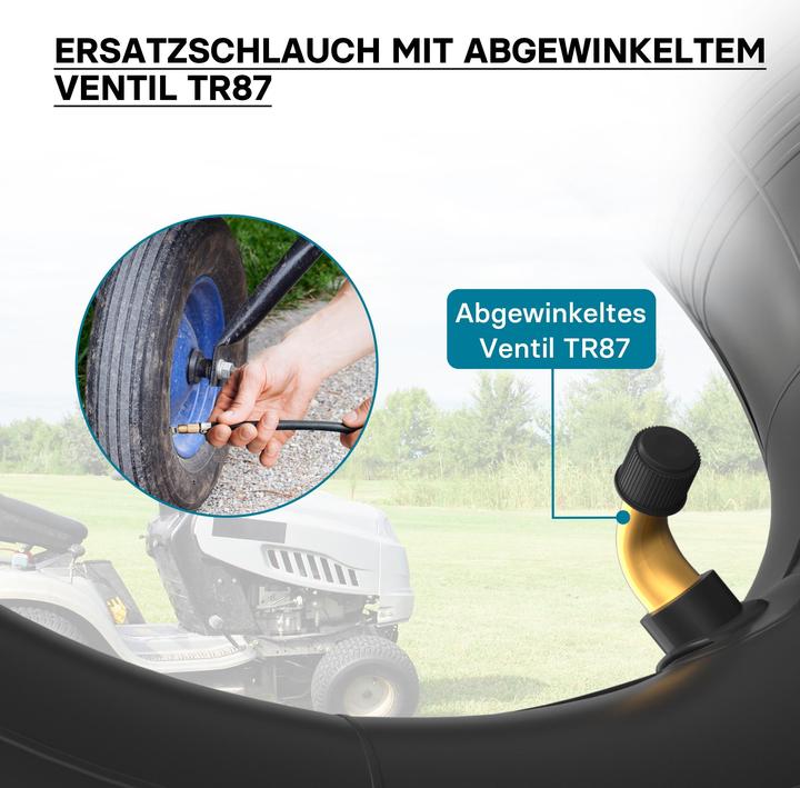 Actual product image Wiltec Inner tube for lawn mower tyre 16x6.50-8 with curved valve stem garden tractor (Lawn mower, Garden machinery spare parts)