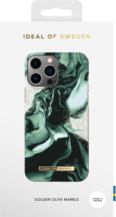 Actual product image iDeal Of Sweden Designer Hard Cover Golden Olive Marble (Apple iPhone 13 Pro Max, Apple iPhone 12 Pro Max)